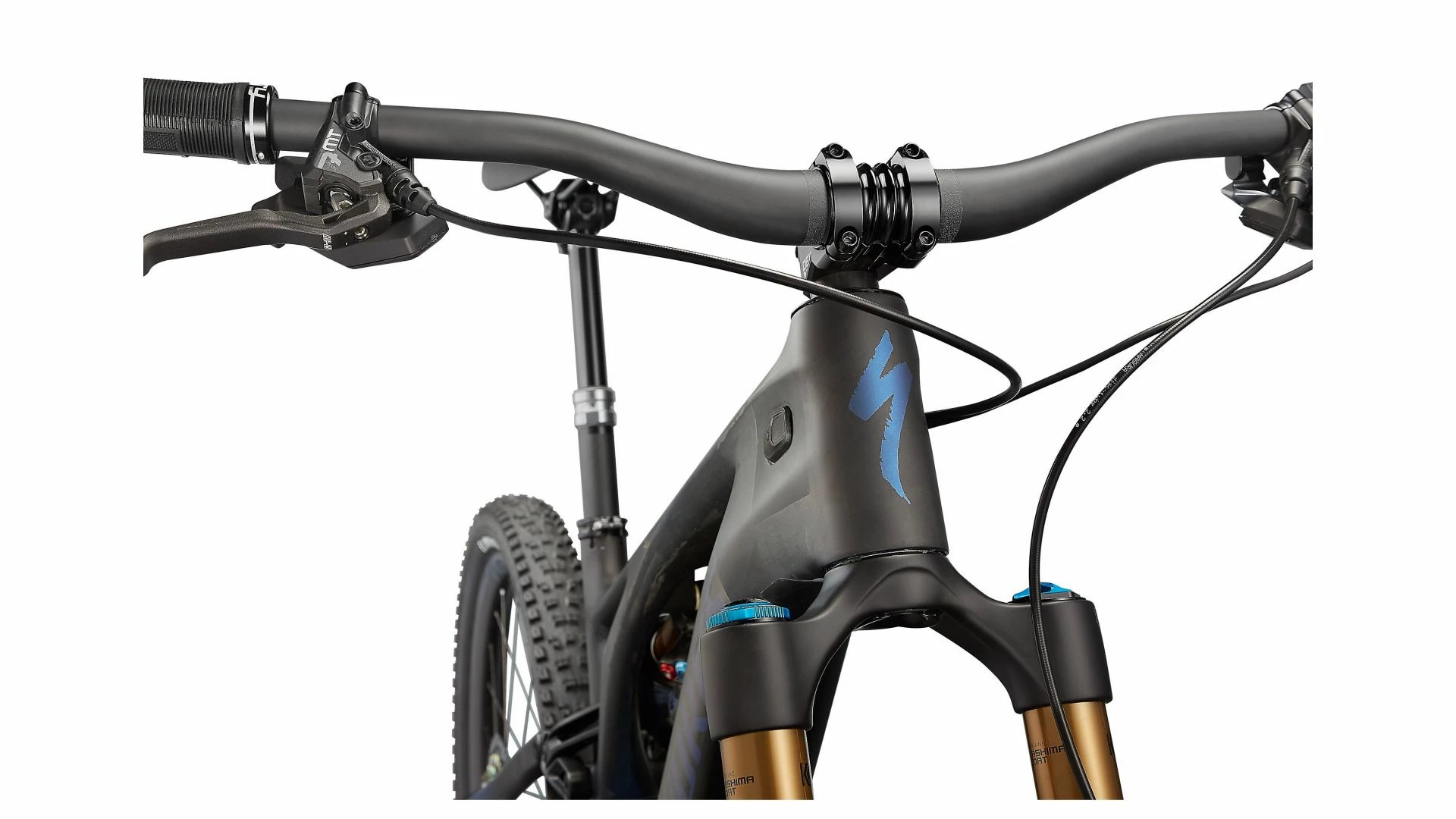 Turbo Levo Gen3 S-Works Kohlenstoff Specialized 2022 Blau Ghost Gravity Fade/Schwarz/Light Silver – Bild 6