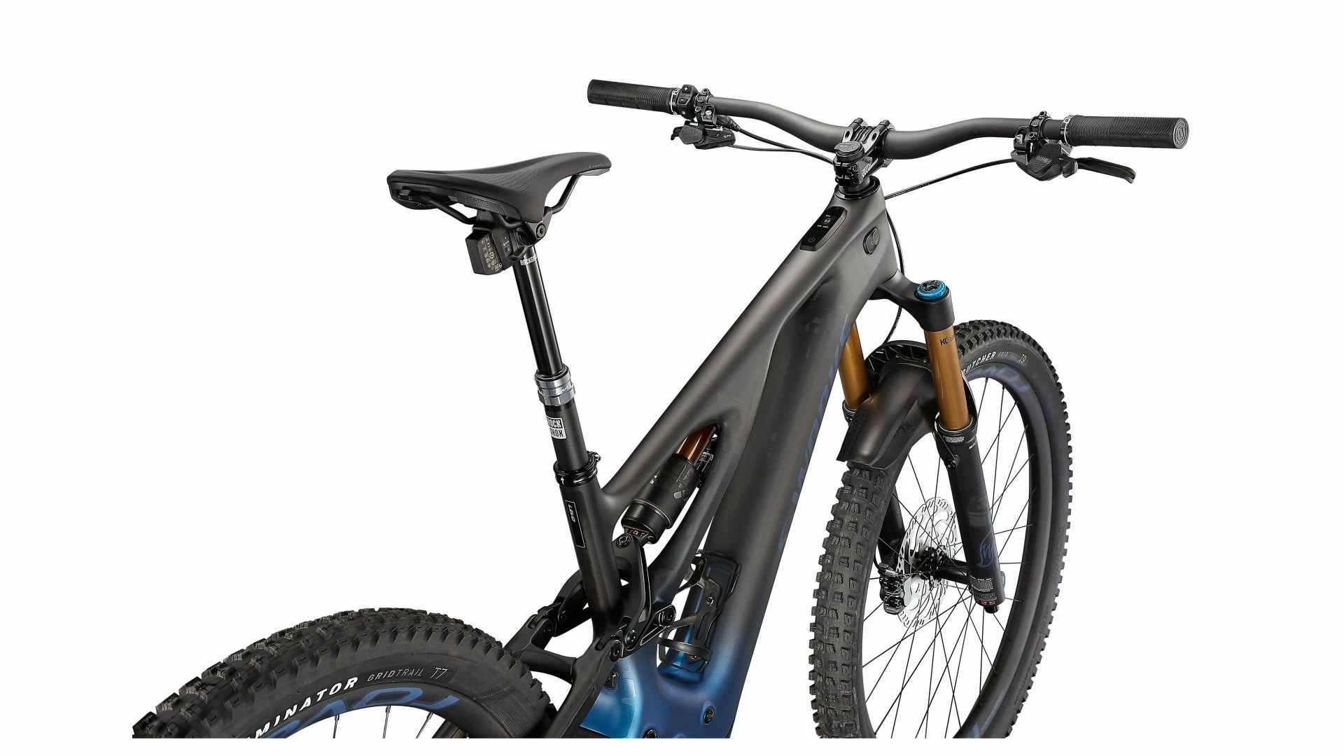 Turbo Levo Gen3 S-Works Kohlenstoff Specialized 2022 Blau Ghost Gravity Fade/Schwarz/Light Silver – Bild 7